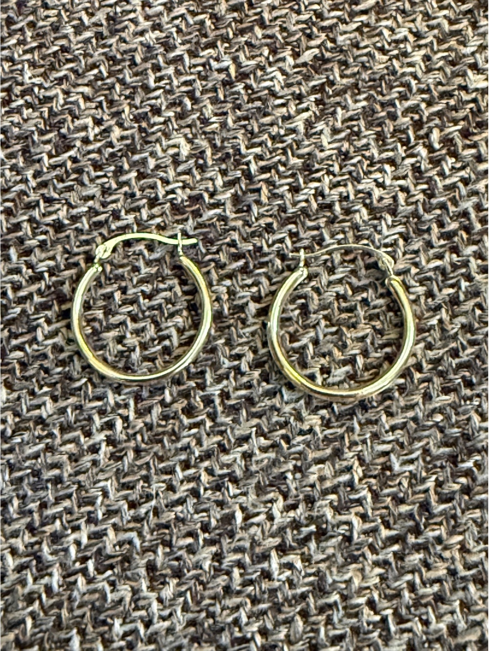 10k Yellow Gold Simple Hoop Earrings 0.4g